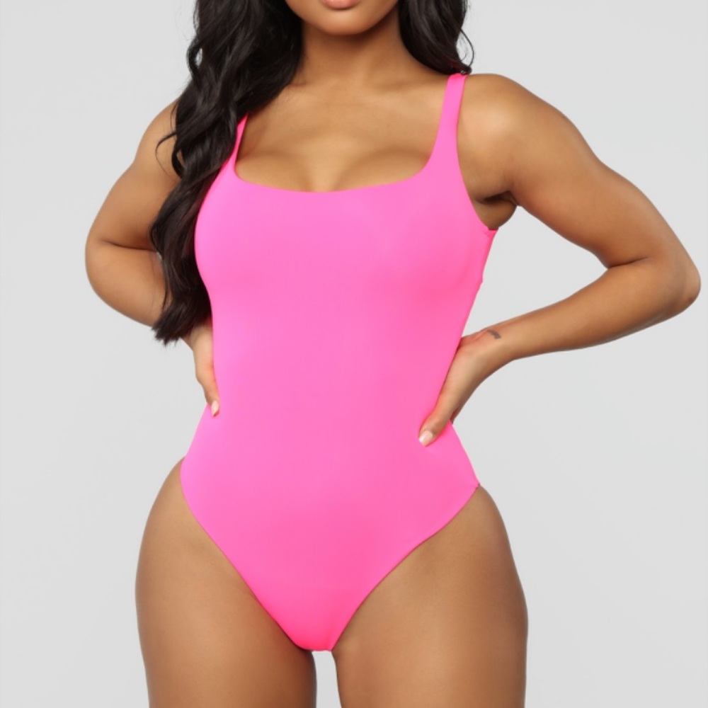 Fashion Nova Neon Pink Bathing Suit